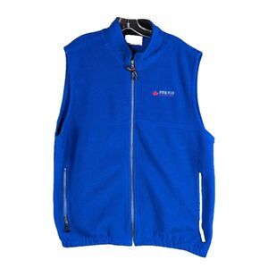 Vintage Caribou Fernie Canada Royal Blue Vest Full Zip Fleece Winter Men's XL?‎